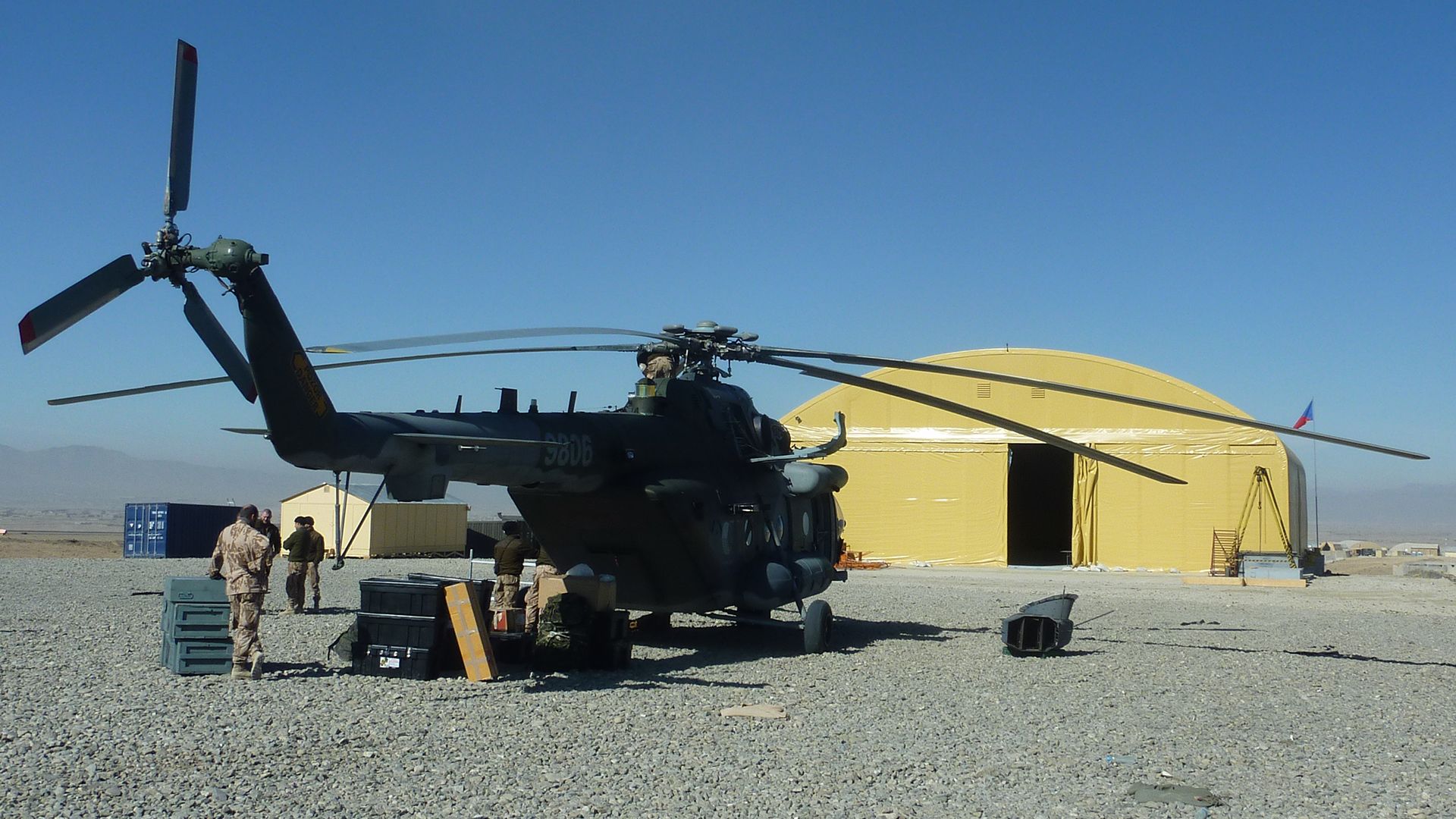 Hubschrauberhangar, Armee der Tschechischen Republik, Afghanistan