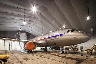 Hangar für den Regierungs-Airbus, Armee der Tschechischen Republik, Prag - Kbely